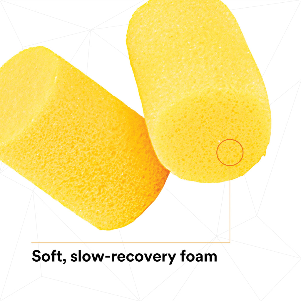 3M Ear Plugs, E-A-R Classic 312-1201, 200 Pairs of Disposable Earplugs, 1 Pair/Poly Bag, Uncorded, Noise Reduction Rating 29 dB