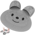 Manmihealth Extra-Large Shower Foot Scrubber Mat with Non-Slip Suction Cups, Rabbit-Shaped Silicone Foot Scrubber in Shower for 