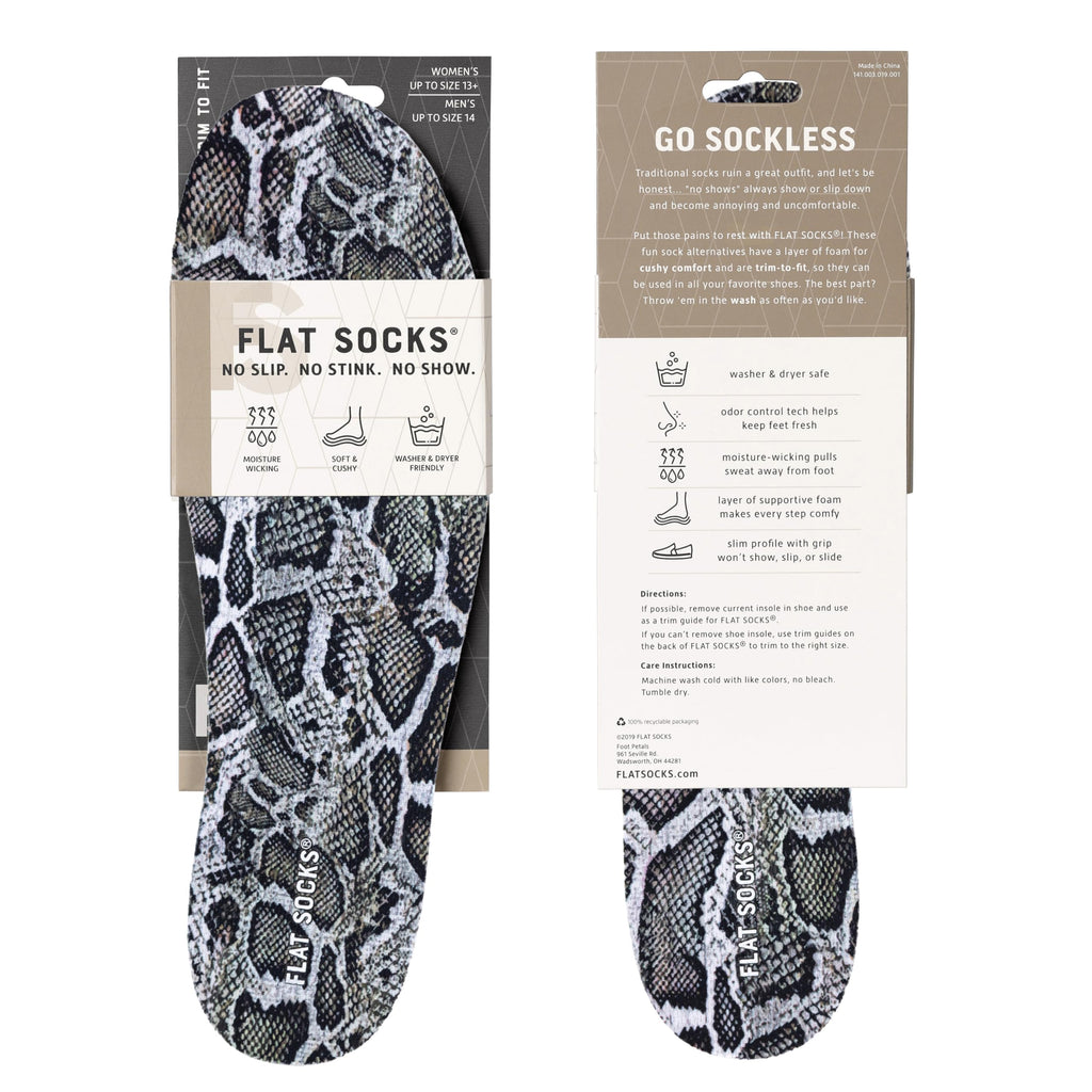FLAT SOCKS No Show Socks, Sockless Shoe Liner, No Slipping, No Stinking, Washable Barefoot Shoe Insert for Men and Women, The Fu