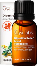 gya Labs Digestion Relief Essential Oil Blend (10ml) - Fresh & Herbaceous Scent