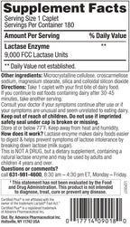 Fast Acting Lactase 360 Caplets Generic Lactase Fast Act 9000 FCC Units per Caplet