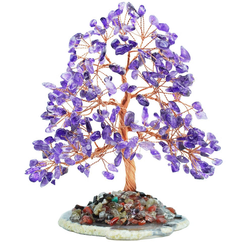 Tizzomx Amethyst Crystal Healing Chakra Tree of Life, Sister Women Birthday Spiritual Gifts Positive Energy & Good Luck, Bonsai 