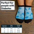 Viasox Diabetic Ankle Socks for Women & Men, Low Cut Non Binding, Seamless Neuropathy Socks