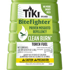 TIKI Clean Burn Torch Fuel, 50oz, Smokeless & Low-Soot Citronella Fuel, Mosquito Repellent, Plant-Based Torch Fuel for Outdoor,