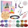 Crystals and Healing Stones, Christmas Gifts Healing Crystals Set, Natural Crystal for Beginners for Anxiety Relief, Meditation,