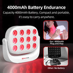 Red Light Therapy, Near Infrared 660nm 850nm Portable Red Light Therapy for Face and Body 4000mAh Battery Include Rotate 360 Deg