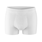 PROTECHDRY - Washable & Reusable Urinary Incontinence Cotton Boxer Brief Underwear for Men, White Large