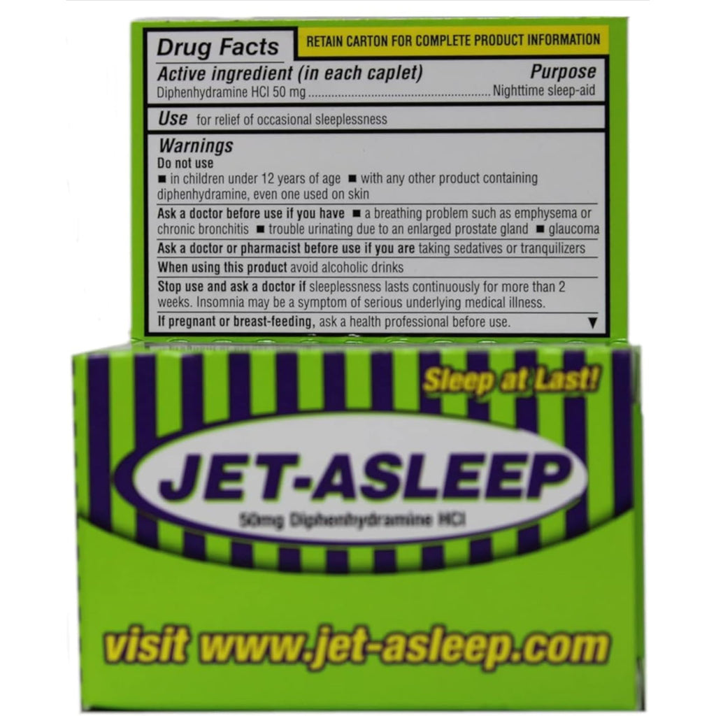 Jet-Asleep Double Strength Nighttime Sleep-Aid 100 Count 4 Pack