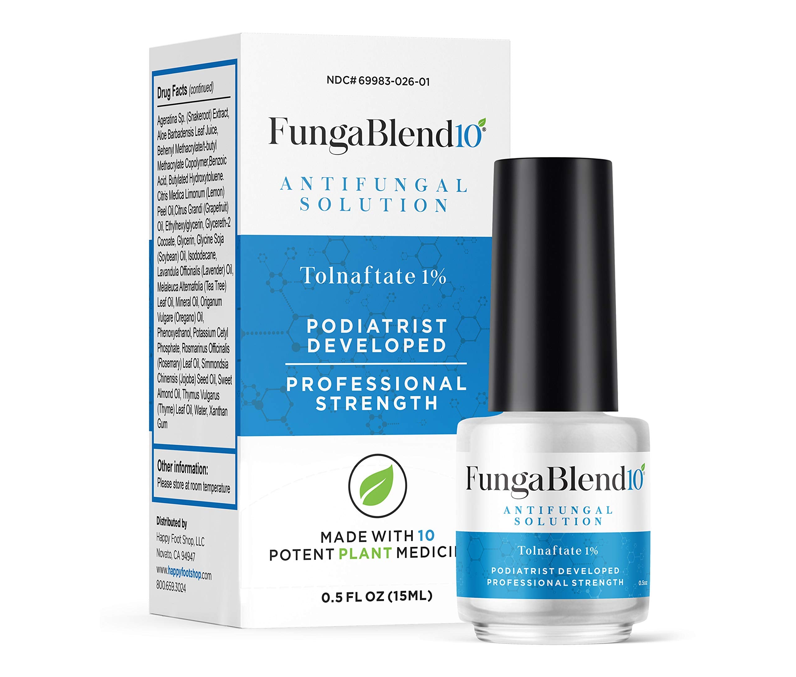FungaBlend 10 - Antifungal Medication:1% Tolnaftate and 10 Plant Medicines -Toenail Fungus Treatment for Nail Repair Gel, Athlet