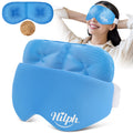 Hilph Microwave Heated Eye Mask for Dry Eyes, Warm Eye Compress Heat Therapy Weighted Eye Mask with Removable Cover for Blephari