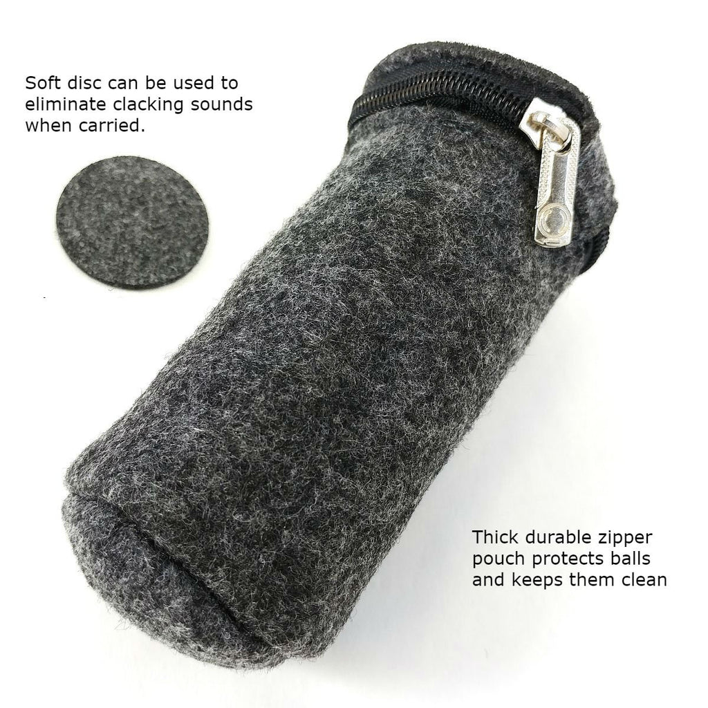 Top Chi Black Obsidian Baoding Balls with Carry Pouch for Hand Therapy, Exercise, and Stress Relief (Medium 1.5 Inch)