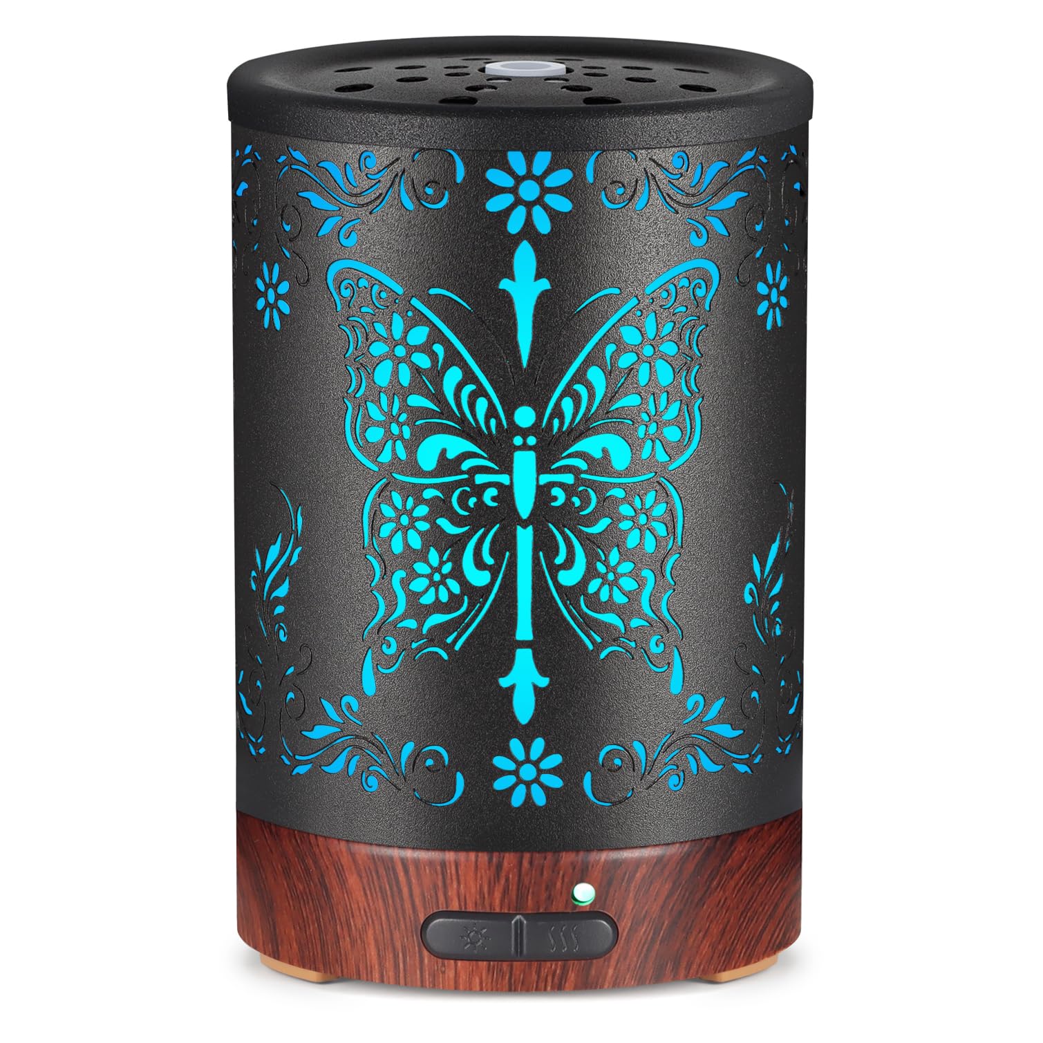 Metal Essential Oils Diffuser 150ML for Women Mom Grandma Wife, Aromatherapy Diffuser Cool Mist Humidifier with 7 Colors Lights 