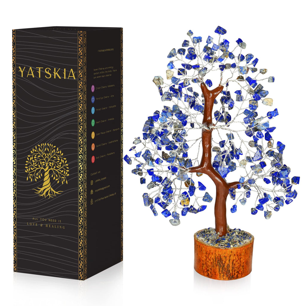 Lapis Gem - Lapis Lazuli Chakra Tree, Crystal Tree, Money Tree, Chakra Tree of Life, Healing Stone, Arbol De La Vida, Gemstones 