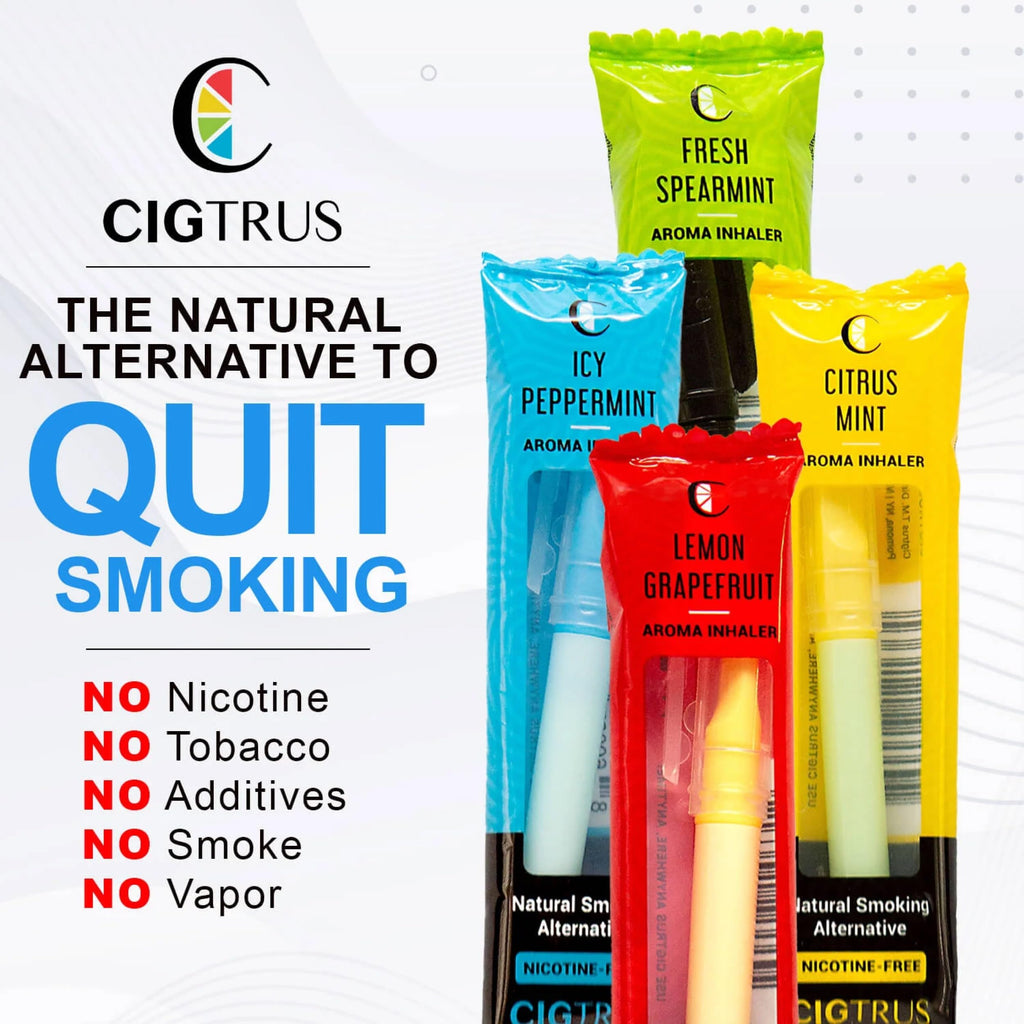 Natural Nicotine-Free & Tobacco-Free Smoking Alternative (6-Piece) - Non-Electric Craving Relief, Quit Smoking Aid with Cigtrus