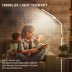 Sozapooty Light Therapy Lamp,10000 Lux Happy Therapy Light, Floor Sun Therapy Lamp with Remote & Touch Control & Adjustable Goos