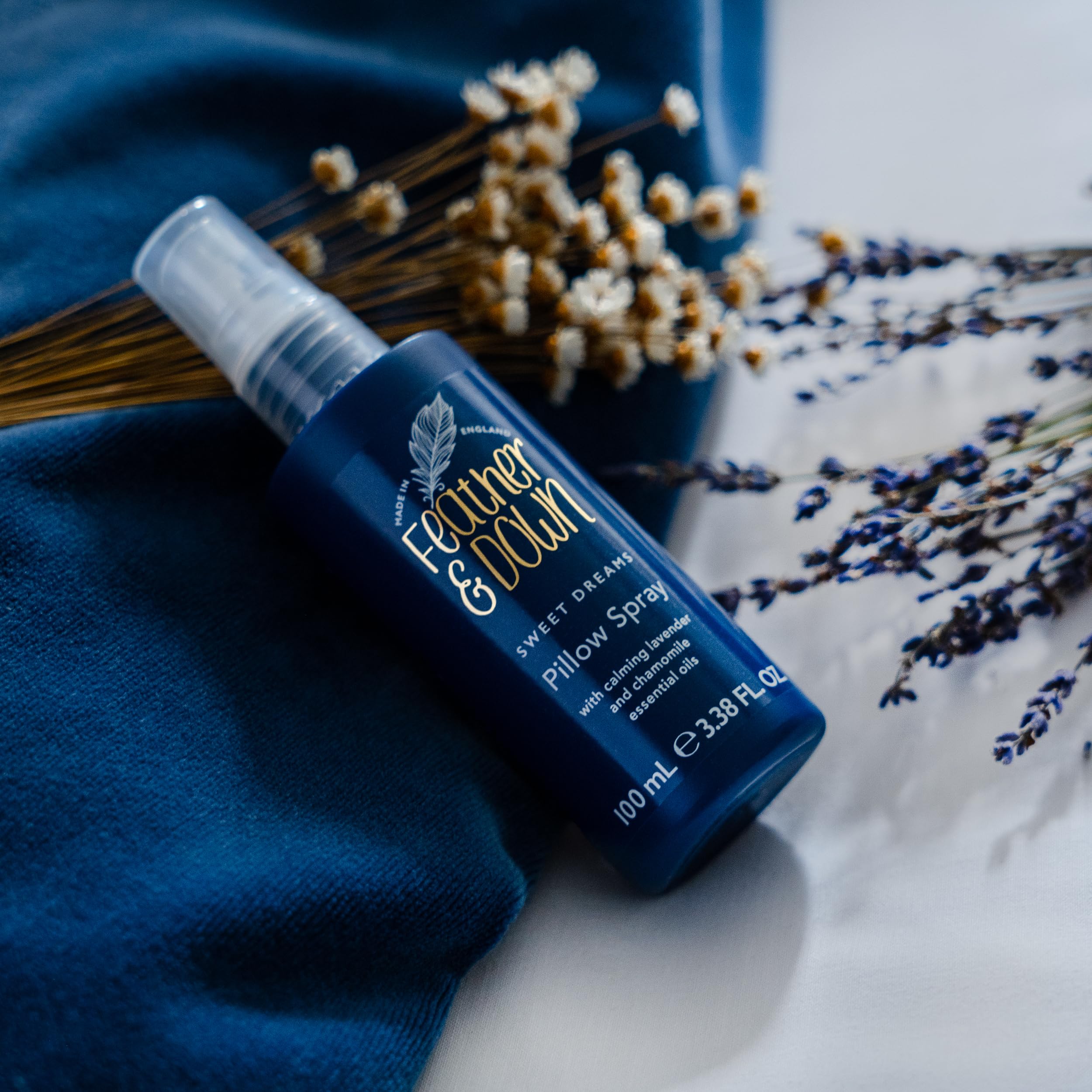 Feather & Down Sweet Dream Pillow Spray (100ml) - With Calming Lavender & Chamomile Essential Oils. Encouraging Calm, Tranquilit
