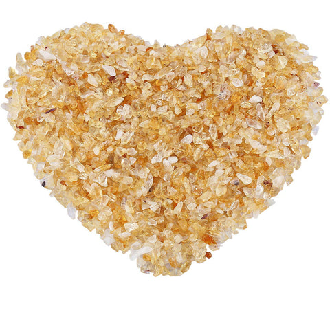 mookaitedecor 1/2 lb Citrine Tumbled Stone Chips Crushed Quartz Crystals and Healing Stones with Chakra Bag