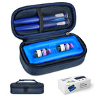 WOODAKE Insulin Cooler Travel Case for Vials & Pen - TSA Approved, Portable Medication Case with Reusable Ice Brick for Long-Las