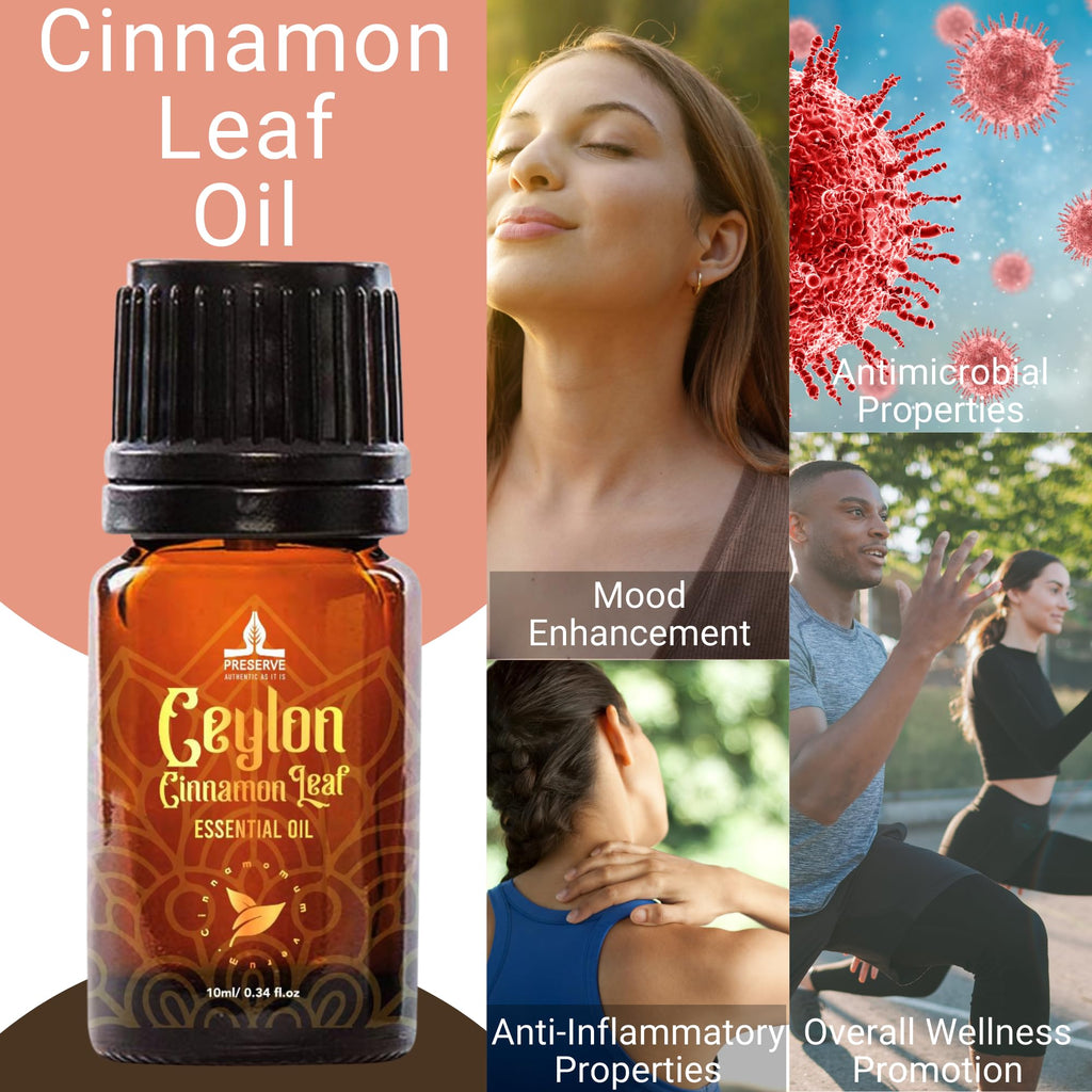 Pure Ceylon Cinnamon Leaf Essential Oil, GI Certified G2/76/340, 100% Ceylon True Cinnamon Oil, Undiluted Therapeutic Grade for
