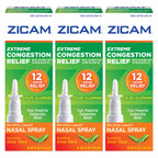 Zicam Extreme Congestion Relief No-Drip Liquid Nasal Spray, 0.50 Ounces each (Value Pack of 3)