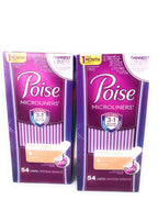 Poise Microliners, incontinence panty liners, lightest absorbency, regular, 54 Count, PACK OF 2