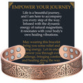 Jecanori Copper Bracelet for Men, 18X Strength Mens Magnetic Copper Bracelets, 99.99% Pure Solid Copper Bracelet