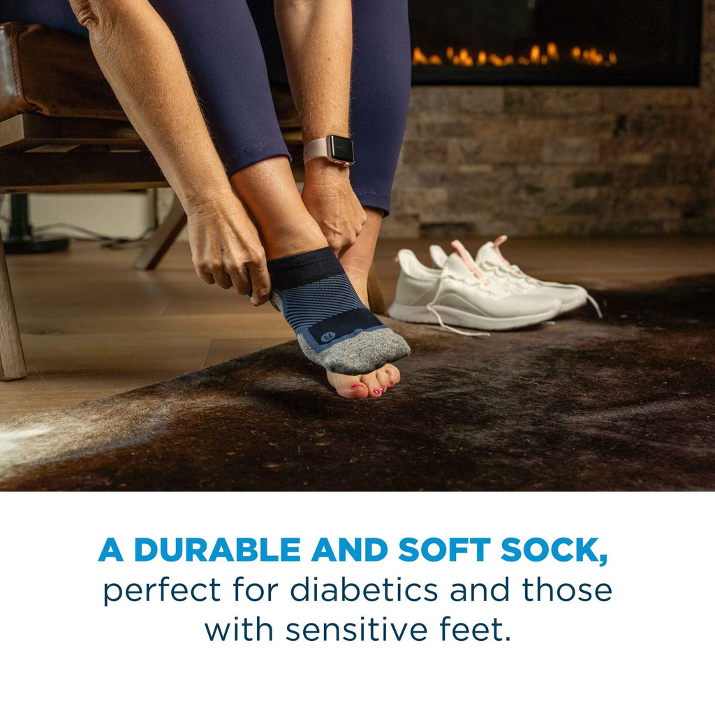Diabetic and Neuropathy Non-Binding Wellness Socks by OrthoSleeve WC4 Improves Circulation and Helps with Edema