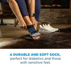 Diabetic and Neuropathy Non-Binding Wellness Socks by OrthoSleeve WC4 Improves Circulation and Helps with Edema