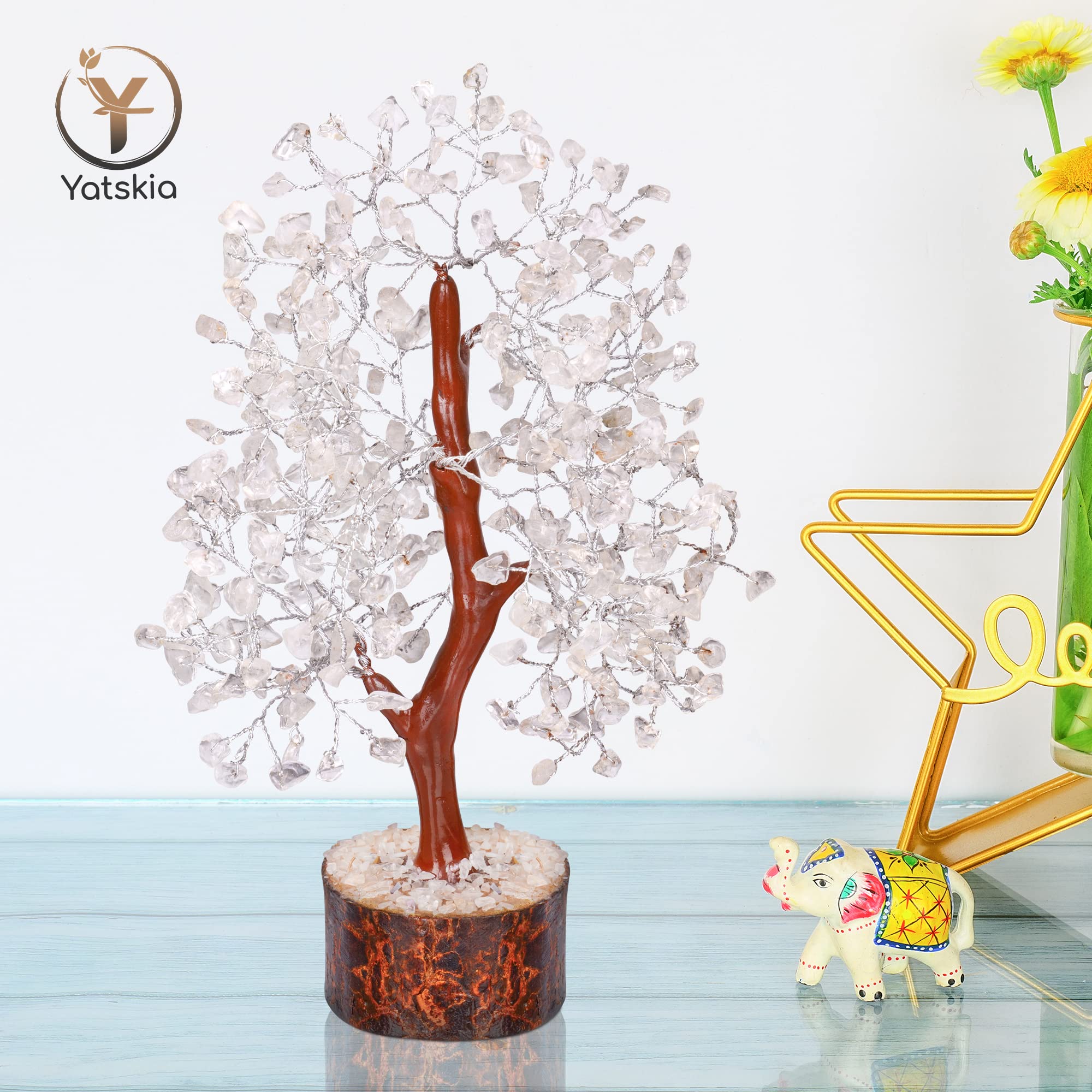 Clear Quartz Crystal Tree of Life, Fung Shui Decor, Crystal Money Tree, Crystal Tree for Positive Energy, Home Decor, Spritual G