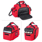 Trunab Home Health Nurse Bag Empty, Portable Medical Supplies Shoulder Bag for Hospice, Home Visit, Hospital Interns, Red, Bag O