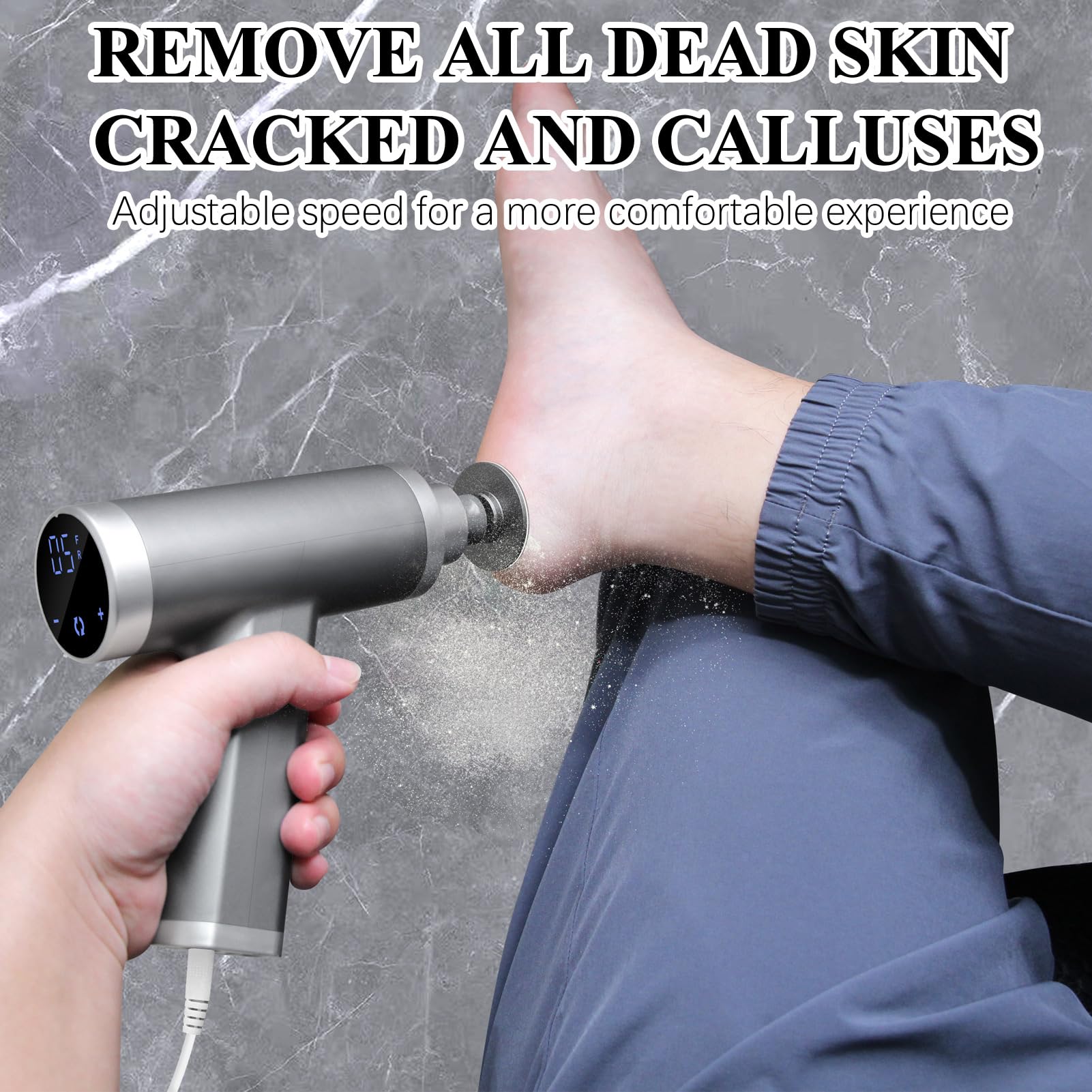 Upgraded Electric Callus Remover for Feet 4500rpm, Adjustable Speed Electric Foot Callus Remover Foot Sander Grinder Pedicure Fi