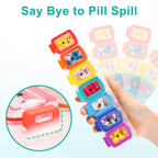 Fullicon Moisture Proof Pill Organizer 2 Times a Day, Large Pill Box 7 Day, Spill Proof Pill Case, Travel Pill Container, Medici