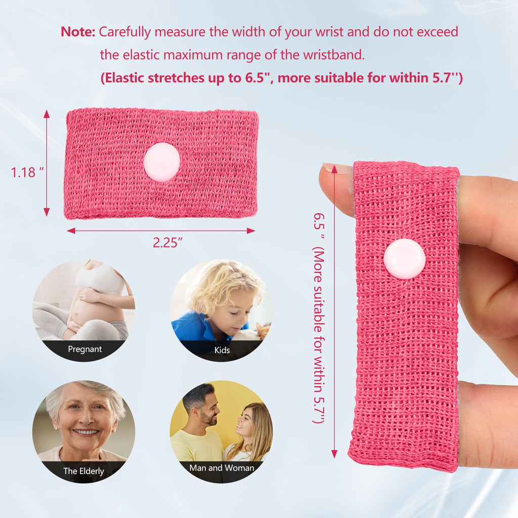 Motion Sickness Wristband, Anti-Nausea Acupressure Wrist Band for Nausea Relief, Dizziness and Vomiting from Car Sea Boat Flying