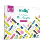 Welly Bandage Refill Ready Pack | Adhesive Flexible Fabric Bandages | Bulk Assorted Shapes and Patterns for Minor Cuts, Scrapes,