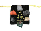 Crystals for Health Manifestation, Set of 6 Red Jasper, Black Obsidian, Black Tourmaline, Bloodstone, Hematite and Unakite Heali