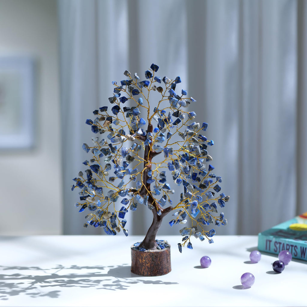 Lapis Lazuli Tree, Spiritual Decor, Money Trees, Lapis Lazuli Crystal, Good Luck Gifts, Gemstone Tree, Lapis Lazuli Healing Ston
