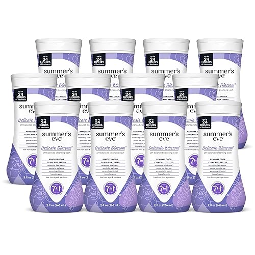 Summer's Eve Delicate Blossom Daily Refreshing All Over Feminine Body Wash, Removes Odor, Feminine Wash pH Balanced, 9 fl oz, 12