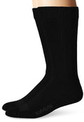 Top Flite Men's Diabetic Non-binding Cushion Ultra Dri Mid Calf 2 Pair Pack Socks, Black, Large