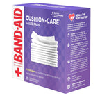 Band-Aid Brand Cushion Care First Aid Large Gauze Pads, 4 X 4, 10 Count, Pack of 6