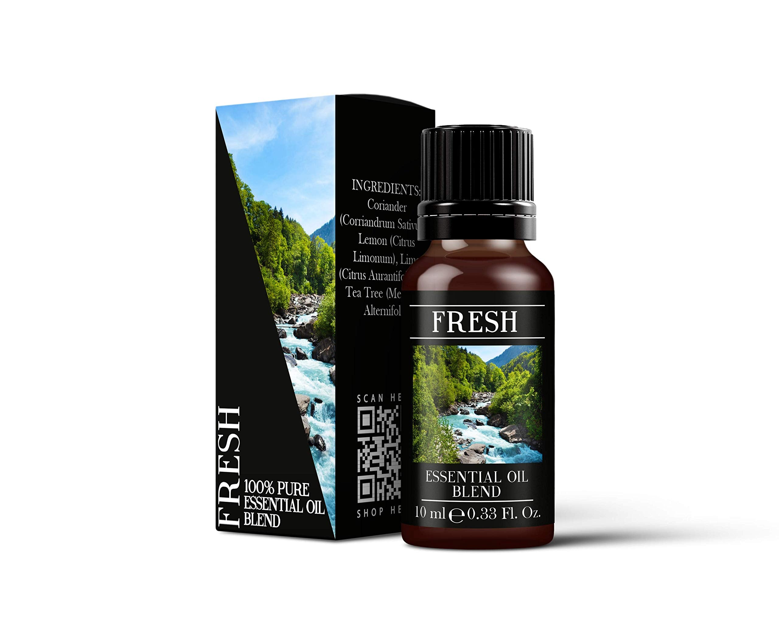 Mystix London | Fresh Pure & Natural Essential Oil Blend 10ml - for Diffusers, Aromatherapy & Massage Blends | Perfect as a Gift