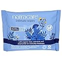 Natracare Organic Cotton Intimate Wipes Infused with Organic Essential Oils of Chamomile, Calendula and French Rose, 12 Wipes pe