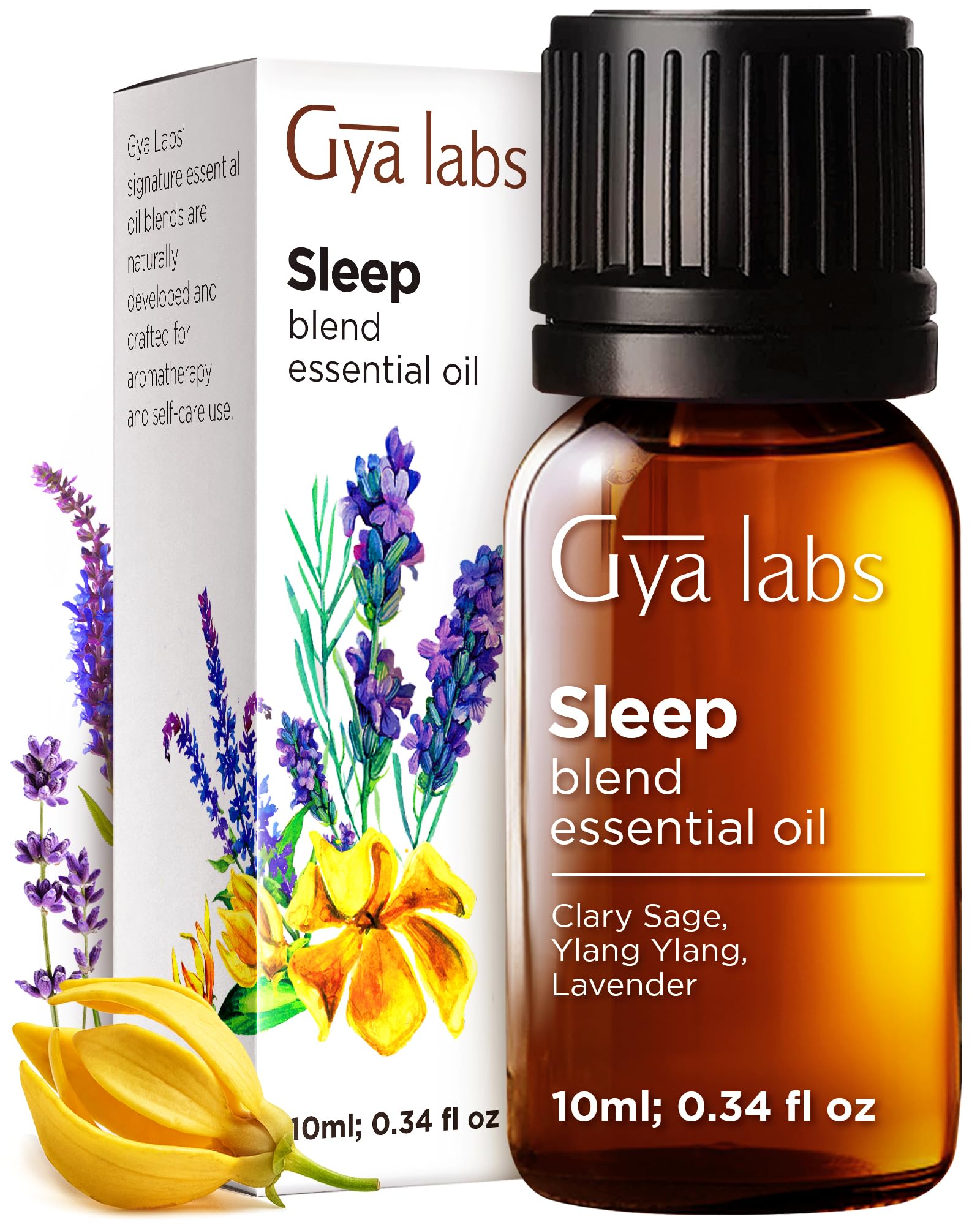 Gya Labs Sleep Essential Oil Blend - 100% Pure Natural Sleep Oil for Diffuser & Aromatherapy, Soothing, Bedtime and Self-Care (0