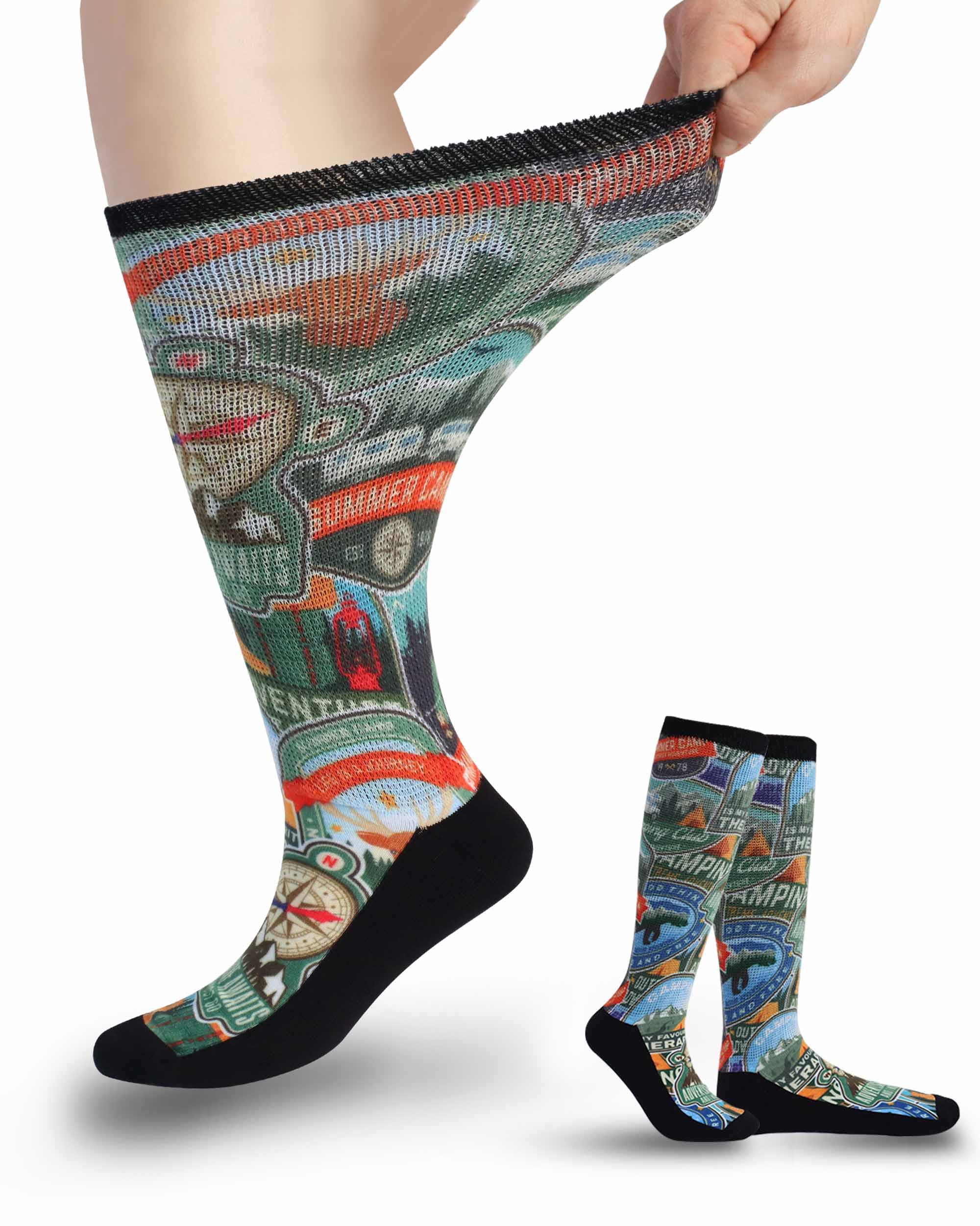 YOKEEP diabetic socks for women & men extra wide, non binding diabetic neuropathy swollen feet socks for women men
