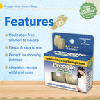 Three Lollies Preggie Wrist Bands - Natural Nausea & Sickness Relief - Morning Sickness Prevention Bands - Relief from Pregnancy
