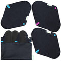wegreeco Charcoal Reusable Menstrual Pads - Reusable Sanitary Pads | Reusable Panty Liners | Soft Cloth Menstrual Pads - 6 Pack 