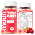 Muun Women's Multivitamin Gummy 60 Ct, Methylated B-Complex, Beauty & Energy - Sugar Free, Low Iron, Folate, Biotin, Inositol, V