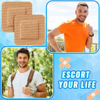 Marsui 200 Pcs Adhesive Spots Bandages Square Tan Adhesive Bandages Flexible Non Latex Knuckle Fingertip for Small Incisions Wou
