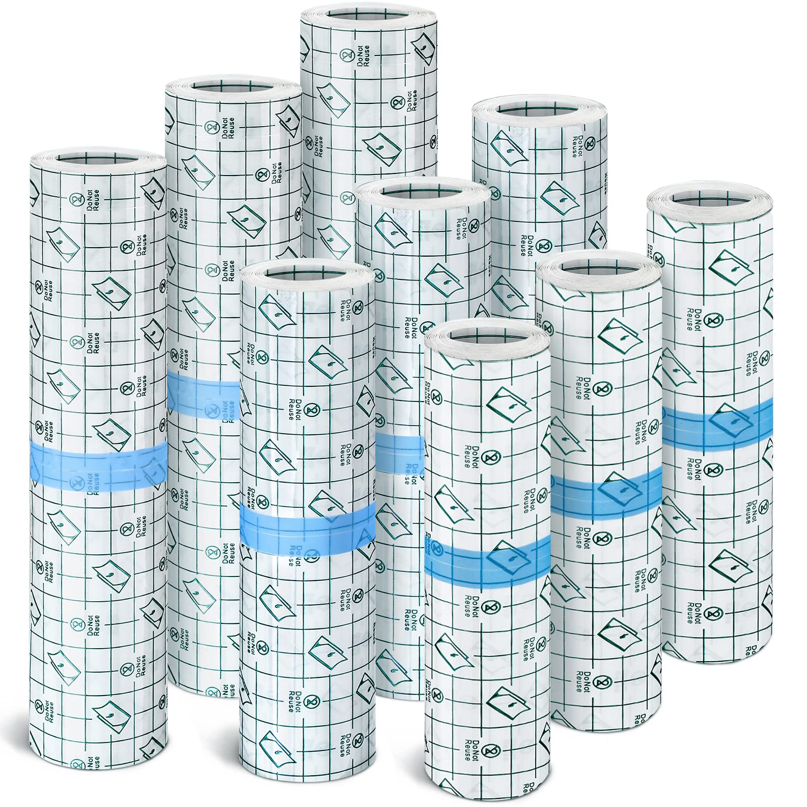 Nuanchu 9 Rolls Tattoo Aftercare Bandage Waterproof Transparent Stretch Adhesive Bandages Tape Clear Tattoo Film Wrap for Swimmi