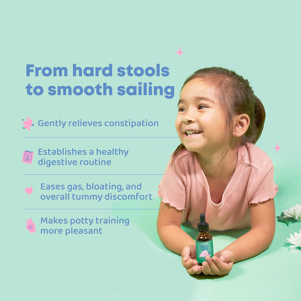 JoySpring Potty Wise - Gentle Digestive Support for Kids - Promotes Healthy Digestion with Senna & Elderberry - Vegan, Gluten-Fr
