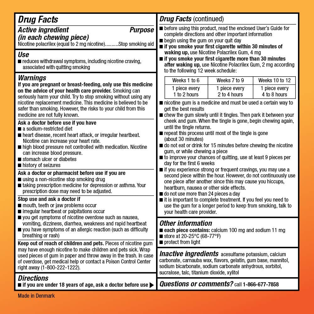 Amazon Basic Care Coated Nicotine Polacrilex Gum, 2 mg (nicotine), Stop Smoking Aid, Fruit Flavor, 160 Count
